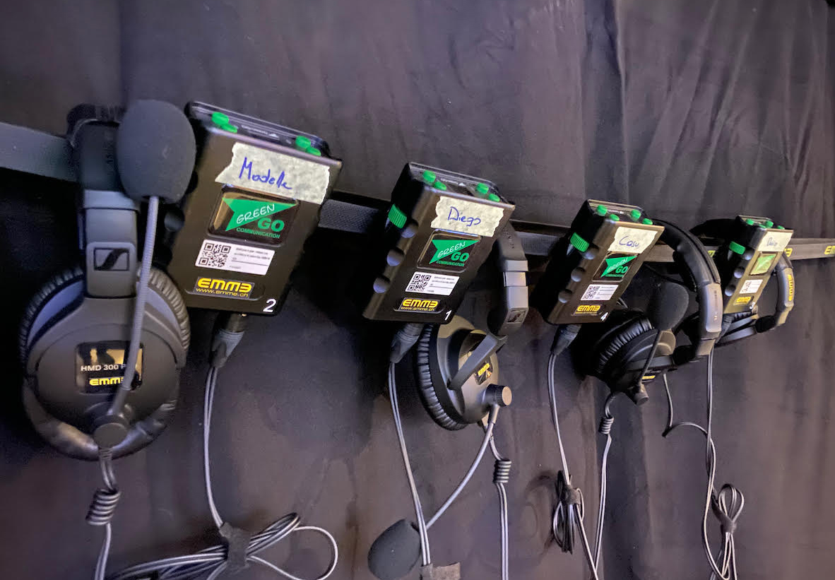 Green-GO beltpacks prepped for the event.© EMME.